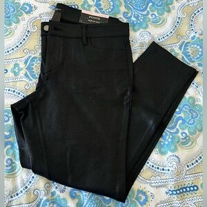 Ann Taylor Black Faux Leather Pants
